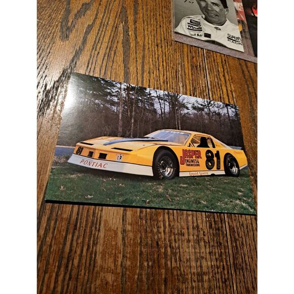 Vintage Tommy Lewis #81 Jasper Pontiac NASCAR Sponsor Driver Card 9"x6" - Picture 1 of 2